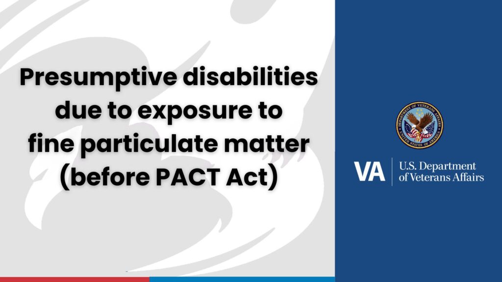 List of presumptive disabilities due to fine particulate matter exposure